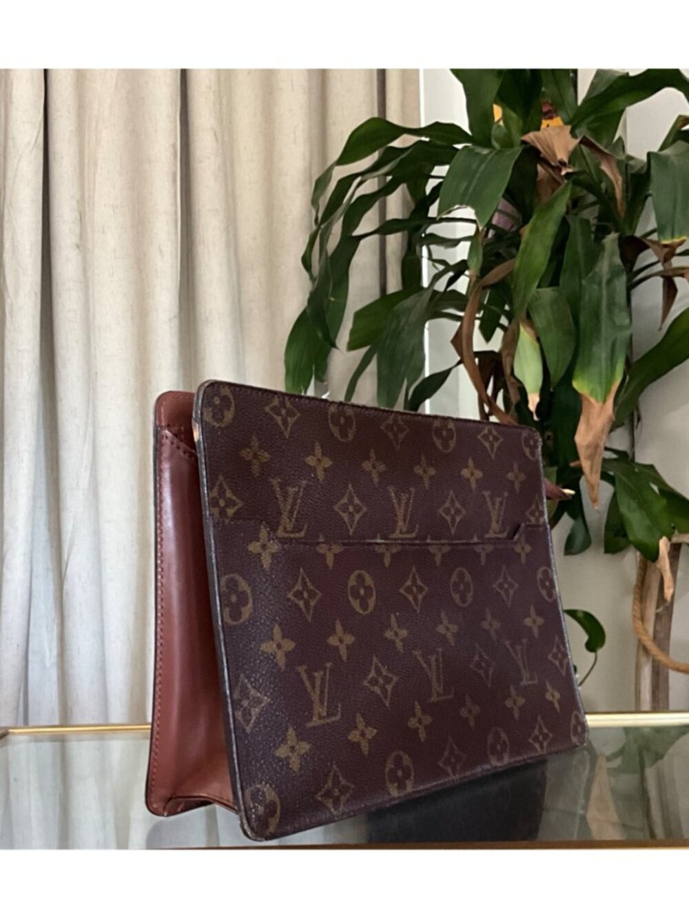 👛  AUTHENTIC LOUIS VUITTON MONOGRAM POCHETTE HOMME CLUTCH - Picture 5 of 7